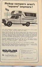 Vtg 1968 Goldline Pickup Campers Aren't Square Anymore Advertising Print Ad