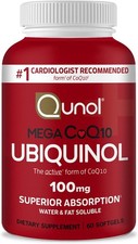 Qunol Ubiquinol CoQ10 100mg Softgels | Mega Ubiquinol 100mg -Superior Absorption
