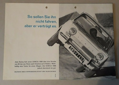 Simca 1000 leaflet - simca, /