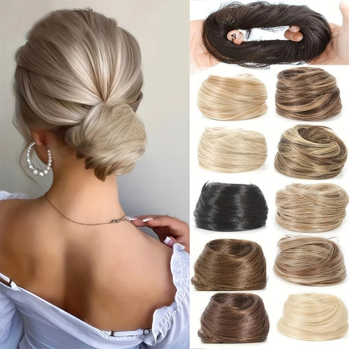 Synthetic hair bun chignon - hair,