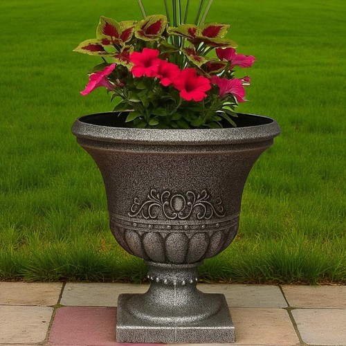 Vintage black urn - black,