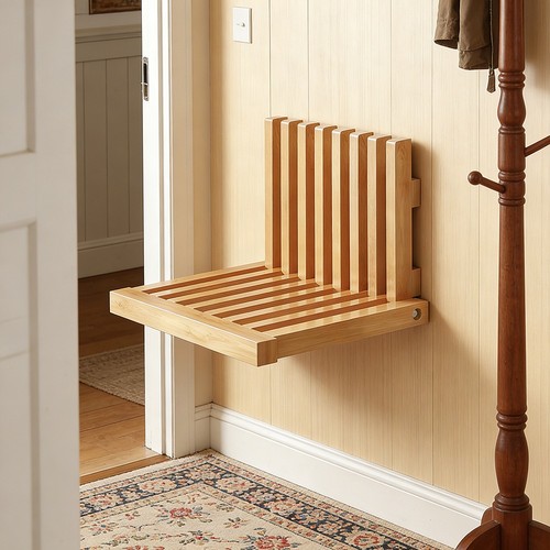 Wooden wall mounted shoe - mounted,