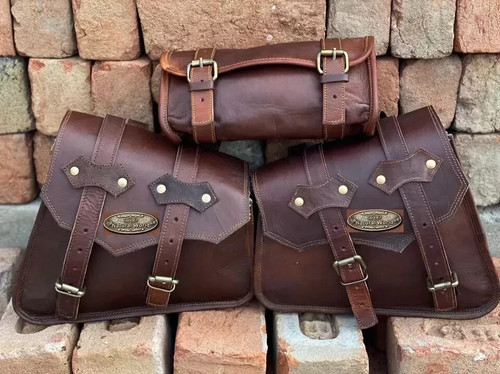 Leather motorcycle saddle - leather,