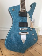 Custom Luthier Made Feline Iceman Holoflake With LED Fret Markers Must See