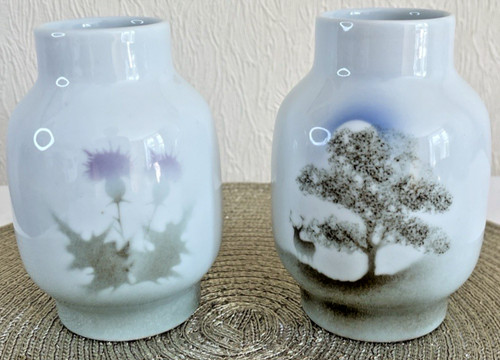 Highbank porcelain vases pair - highbank,