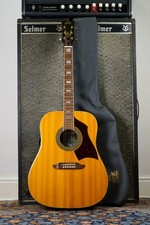 1966-71 Eko Italy Rio Bravo 6 Set Neck Vintage Acoustic Guitar - Natural w/ Case