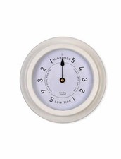 White Nautical Steel Tide Clock Waterproof Battery Powered Movement Home/Caravan
