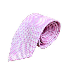 VTG Terry De HAVILLAND Pink Silk Repp Tie Hand Made 9cm Classic Fashion Gift