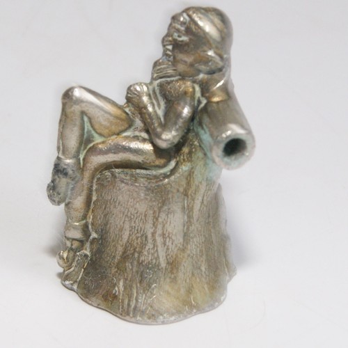 Vintage metal sitting pixie - sitting,