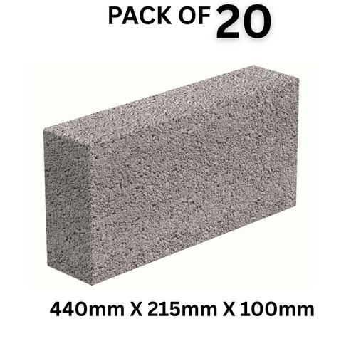 100mm dense concrete blocks - 100mm,