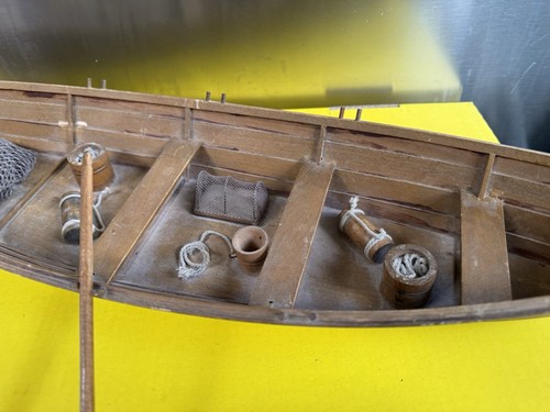 Wooden row boat skiff canoe - wooden,