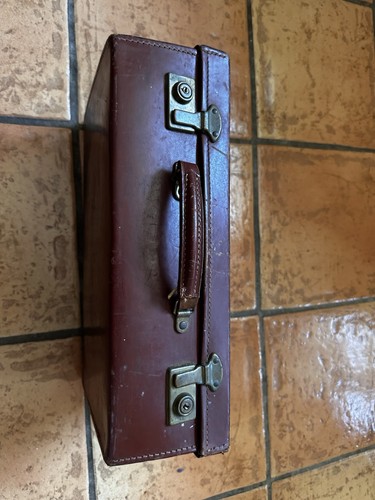 Vintage leather suitcase - vintage,