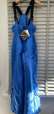GORE-TEX Waterproof Cordura Salopettes Size Medium Blue Workwear Trousers Mens