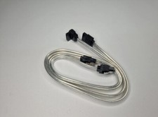 New 2-Pack Gigabyte P/N: 12Cf1-2SAT1T-01P Silver Locking Sata Cable 50cm