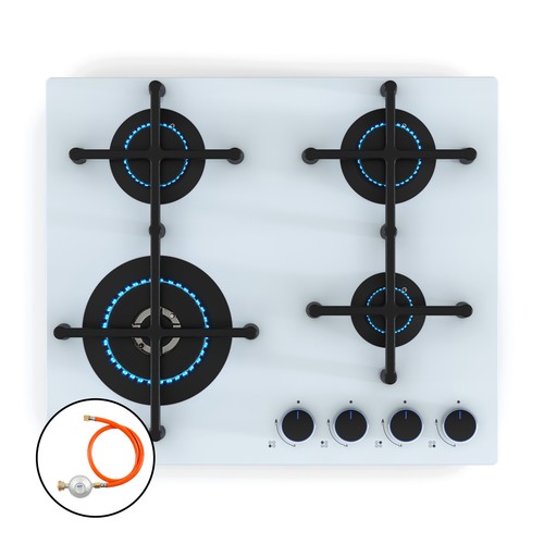 Gas hob burner glass ceramic - gas,