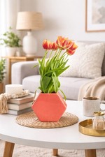 Coral vase pot ceramic can - ceramic,