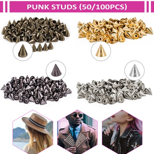 8mm punk cone spikes - punk, for