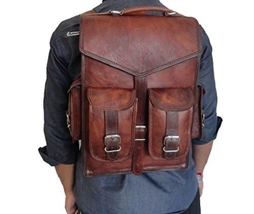 Leather backpack bag vintage - backpack,