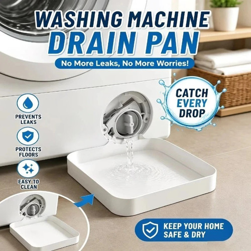 Washing machine drain tray - machine,