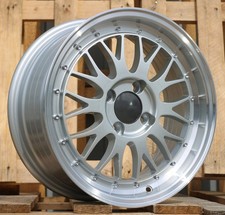 4X 16" BBS LM style wheels 4X100 7.5J + 8.5J deep dish for BMW 3 Series E30