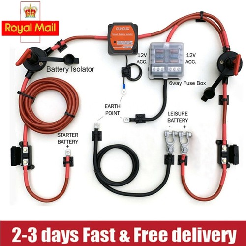 Split charge relay kit 12v - split, 140