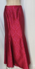 Evening Skirt 36 Festive Red Purple Floor Length Baroque Print Vera Mont Vintage Skirt