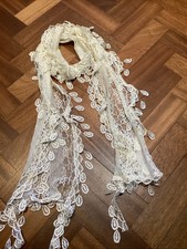 Pretty Ivory Cream Lace Neck