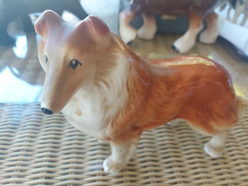 Vintage ceramic rough collie - vintage,
