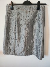Ladies Silver Midi Skirt With