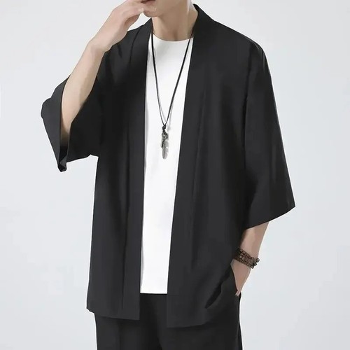 Men japanese style kimono - men's,