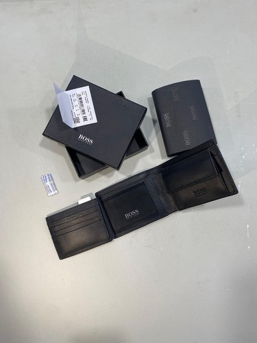 Hugo boss leather wallet - hugo, black