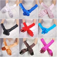 Satin Gloves Full Finger Arm