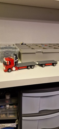 Lego city red white custom - city,