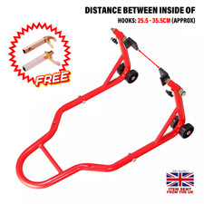 Xtron Motorcycle Rear Fork Paddock Wheel Lift Stand with V-Adapters