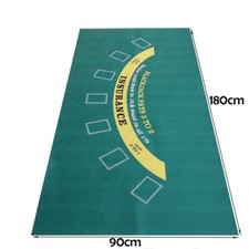 Single-sided Blackjack Poker Table Top Felt Cloth Cover Mat Large Size 180*90cm