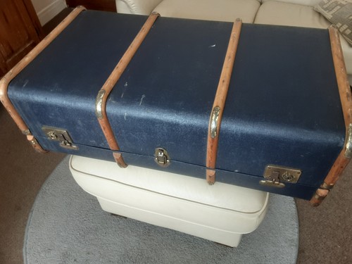 Large vintage steamer trunk - vintage,