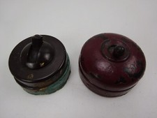 2 vintage bakelite crabtree light switches for restoration