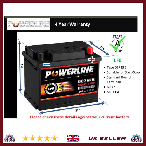 Efb car battery - car, peugeot
