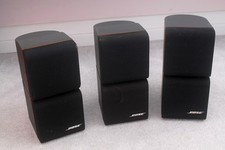 3 X BOSE BLACK RED LINE DOUBLE CUBE LIFESTYLE ACOUSTIMASS SPEAKERS