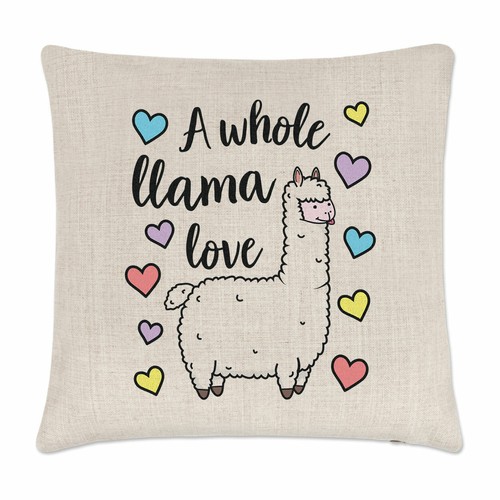 Whole llama love cushion - a,