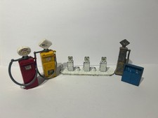 Dinky Toys Petrol Pumps, ESSO, BP, NATIONAL, Vintage, Original.