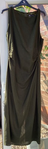 Bnwt zara dark green linen - dark, mix
