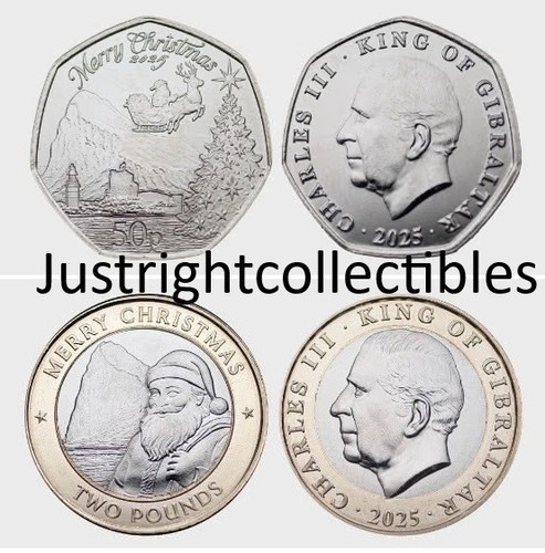 2025 gibraltar christmas - gibraltar, 50p