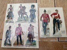 Antique Military Scraps-British  Soldiers lot of 8-11*3cm Raphael Tuck & Sons?