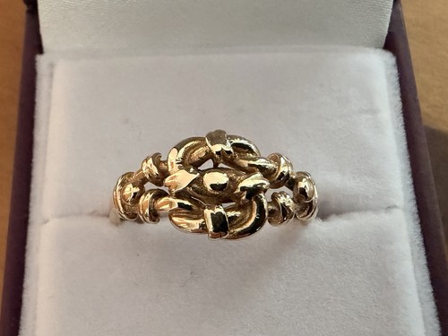 9ct gold knot - gold, ring