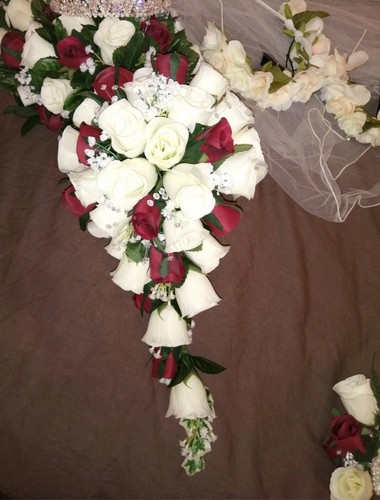 Merlot and ivory bridal - merlot,