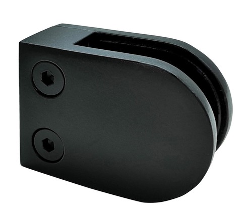 Black glass clamp flat back - glass,