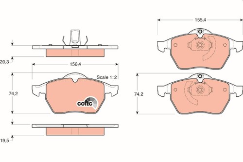 Gdb1271 brake pad set disc - pad,