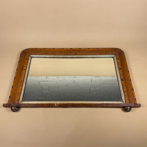 Antique marquetry overmantle - marquetry,