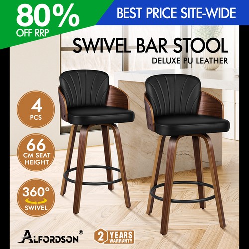 Alfordson swivel bar stools - 4x,